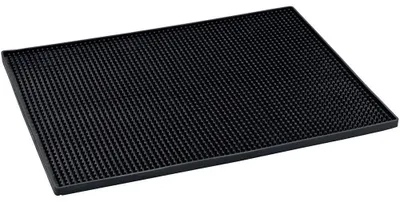 Abtropfmatte für Geschirr, 40x30 cm, schwarz, TPR