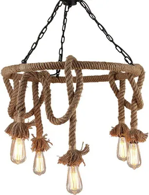 Produktbild von tooLight Pendellampe App677-5Cp Seil 5 5-Lichtquelle E27 60X60X100Cm
