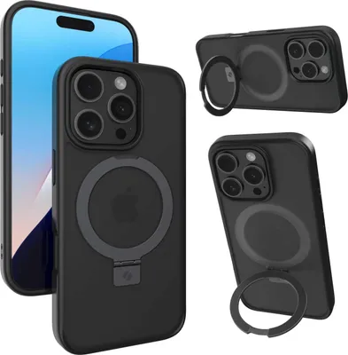 Zdjęcie produktu dla Etui magnetyczne do MagSafe SPACECASE Ring Pro Mag do iPhone 16 Pro Czarny