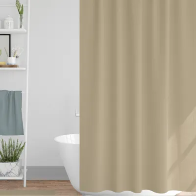 Produktbild von DOCHTMANN Duschvorhang Textil 180x200cm beige gemustert