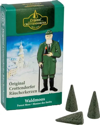 Produktbild von Räucherkerzen Räucherkegel in Moosgrün mit erdig-frischem Waldduft BxHxT 6x11x2cm NEU