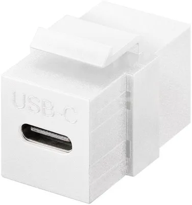 Zdjęcie produktu dla Goobay 61262, Płaski, Biały, USB C, USB C, Żeńska, Żeńska