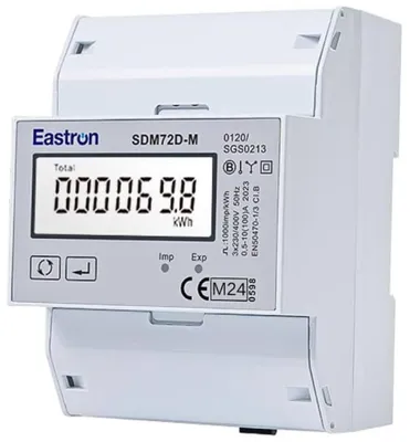 Obrázok produktu pre Eastron SDM72D-M-2-MID, Multifunkčný elektromer s obojsmerným meraním, trojfázový, 100A