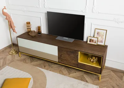 Produktbild von MASSIVMOEBEL24 TV-Board Mango 200x45x55 braun geölt CHICAGO #102