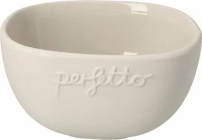Produktbild von Steinzeug Servierschälchen perfetto mit Hoch-Relief Ø 9 cm beige/grün