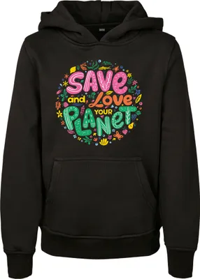 Produktbild von Mister Tee Save And Love Kapuzenpullover Schwarz 158-164 cm Junge Schwarz 158-164 cm
