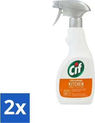 Produktbild von Cif Küchenspray – Superschnell – Entfernt hartnäckigen Schmutz – 500 ml - Vorteilspack - 2 Stücke