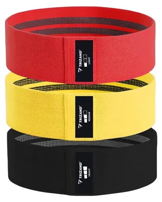Image de Trizand 25878 Jeu de bandes de résistance 8 - 31 kg, 3 pcs, avec plan d'entraînement (QR code)