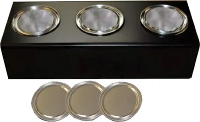 Produktbild von Metallständer schwarz, 0,25 L Dosen und keramische Watte