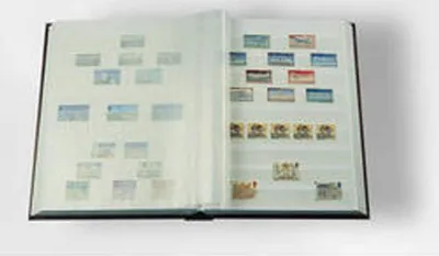 Image de Briefmarken Einsteckbuch BASIC, Einband unwattiert in Blau, DIN A4