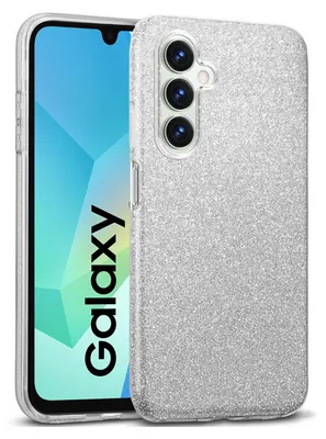 Produktbild von Conie Glitzer Schutzhülle für Samsung Galaxy A56 5G Hybrid Silikon Hard Case TPU Cover Hülle in Silber