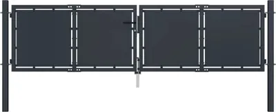 Zdjęcie produktu dla vidaXL Brama ogrodowa stalowa 300×100 cm antracytowa
