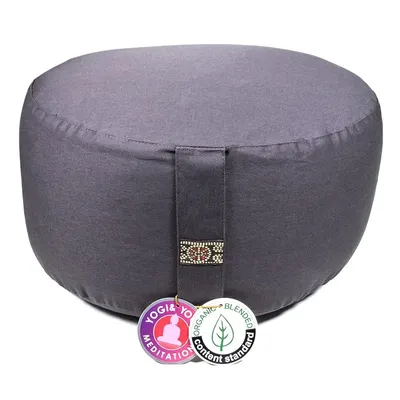 Obrázok produktu pre Meditačný vankúšik Xl Antracit organická bavlna (ocs) - 36x22 Cm; ± 3290 G