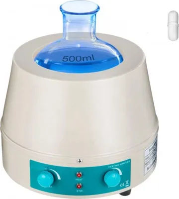 Obrázek produktu pro Laboratorní topný plášť s magnetickým míchadlem – 500 ml – termostat – digitální regulace teploty – 500 W – do 450 °C