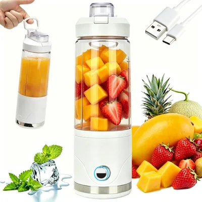 Tragbarer Mixer & Smoothie-Maker, 650 ml, weiß