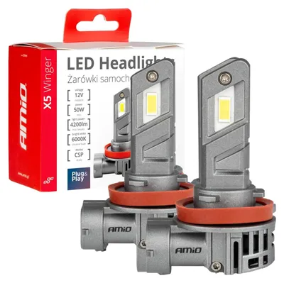 Immagine prodotto di Lampadine a LED per auto X5 Winger H8 H9 H11 6000K Canbus AMIO 50W 4200LM