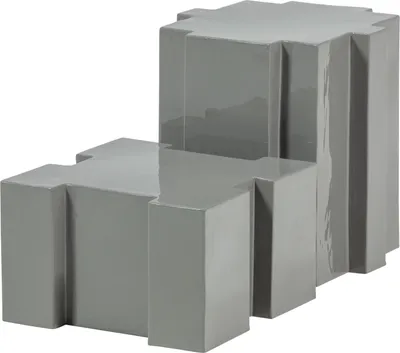 Produktbild von jasmir side tables metall grau - set von 2