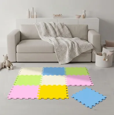 Productafbeelding van Puzzelmat van EVA-schuim, 9-delig, 30x30 cm, geschikt voor baby's en kinderen