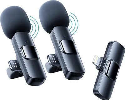 Produktbild von Mikrofon Lavalier Mikrofon Kabellos, Plug-Play Microphone, Rauschunterdrückung