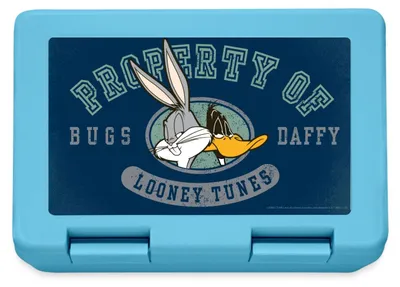 Produktbild von Spreadshirt Looney Tunes Bugs Und Daffy Brotdose Lunchbox, One size, Saphirblau