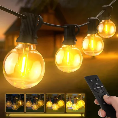 Productafbeelding van Lichtsnoer 30m - 50+2 Lampen G40 - Met Stekker - Dimbaar - Binnen en Buiten