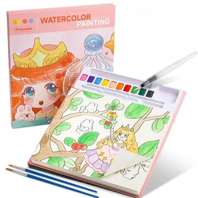 Obrázok produktu pre Omaľovánka sada na akvarelové maľovanie - Princesses