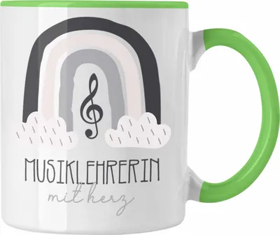 Produktbild von Trendation - Musiklehrerin Tasse Geschenk Danke Kaffeetassse Geschenkidee für XXXMusiklehrerinmit Herz Spruch (Grün)