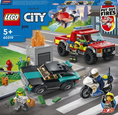 Immagine prodotto di LEGO 60319 City Antincendio e inseguimento con autopompa e motocicletta
