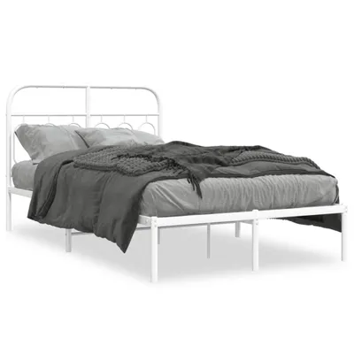 Obrázek produktu pro vidaXL Postel s čelem kovová bílá 120x190 cm