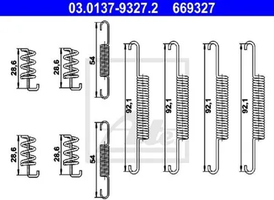 Produktbild von Zubehörsatz Feststellbremsbacken ATE hinten für VOLVO XC90 I (275) XC90 I VAN (275)