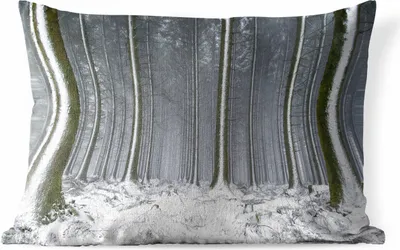 Produktbild von MuchoWow® Outdoor Kissen - Bäume - Winter - Schnee - 60x40 cm - Wetterfest - Lounge Kissen - Zierkissen - Kissen für Innenräume