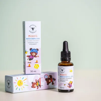 Immagine prodotto di Vitamina D3 per bambini e adolescenti Miodziś