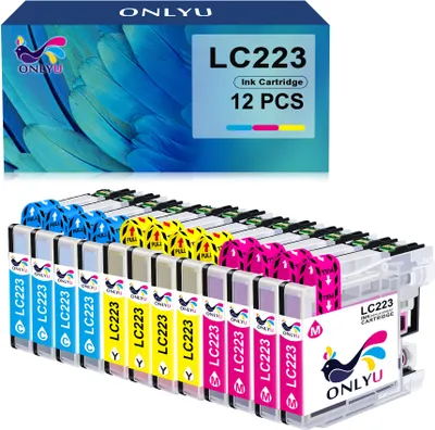 Produktbild von 12PK LC223XL Cyan Magenta Yellow Kompatible für Brother MFC J5720DW DCP J562DW MFC J5320DW DCP J4120DW J562 DW MFC J4625DW MFC J4620DW MFC J480DW