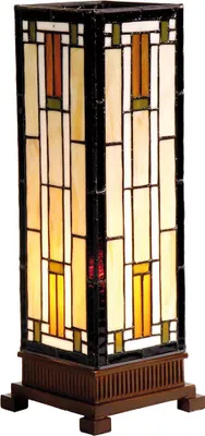 Immagine prodotto di Lampada da tavolo Tiffany Clayre & Eef 12x12x35 cm in vetro beige marrone