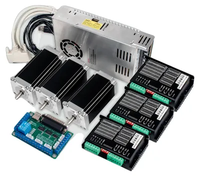 Produktbild von 4-Achsen CNC-Kit, Nema 23 Schrittmotor, CW5045 Treiber, 3-Achsen-Kit, 8mm