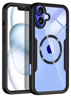 Produktbild von Techsuit ColorVerse 360 Hlle mit Schutzfolie und MagSafe fr Apple iPhone 16 - Schwarz