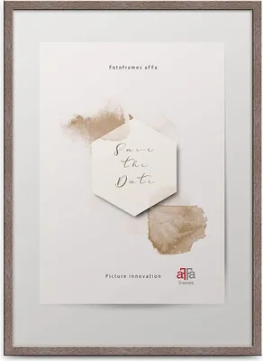 Produktbild von aFFa frames, Hekla, Bilderrahmen aus MDF, Fotorahmen, Wechselrahmen, Rechteckig, mit Acrylglasfront, Naturbelassen, 50x70 cm