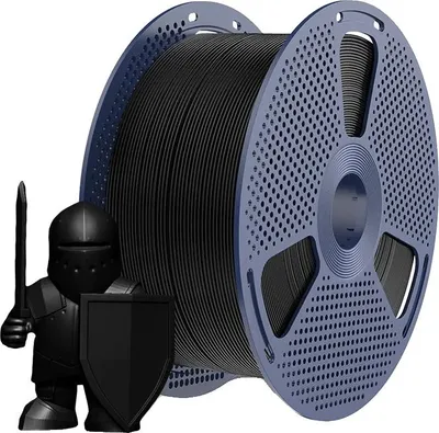 Obrázek produktu pro filament pro 3D tiskárny, úhledně navinutý, kompatibilní s většinou FDM tiskáren, PETG Black 5KG