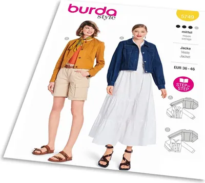 Obrázek produktu pro Střih Burda 5749 - Džínová bunda, kabátek, sako