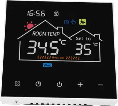 Zdjęcie produktu dla Inteligentny cyfrowy termostat LCD z kolorowym ekranem dotykowym i programowalnym termostatem do wodnego kotła grzewczego w wersji standardowej