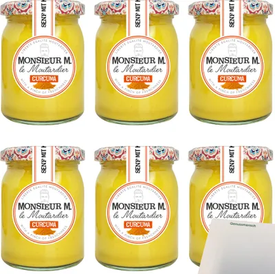 Produktbild von Monsieur M Curcuma Senf VPE (6x200g Glas) + usy Block