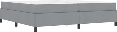 Obrázok produktu pre vidaXL Box spring bed light grey 200 x 200 cm fabric