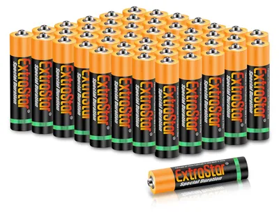 Immagine prodotto di Batterie alcaline EXTRASTAR AA R6, 1,5 V, 860 mAh, confezione da 5, prestazioni elevate