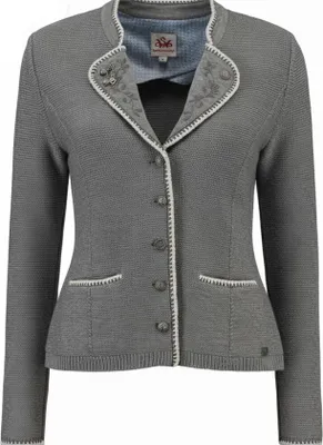Produktbild von Plan Damen Strickjacke Janker Trachten jacke, Farbe:Grau, Größe:44/2XL