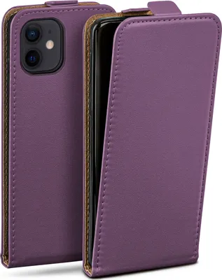 Produktbild von moex® Flip Case kompatibel mit Apple iPhone 12 mini - Hülle mit 360 Grad Schutz, Lila