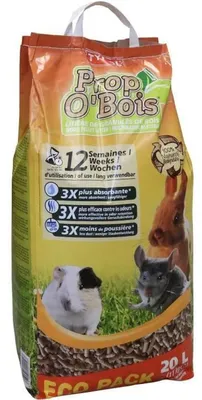 Image de TIROL Prop'O Litière de bois - Rongeurs - 20 L