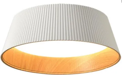 Image de Aspe - Plafonnier Plafon 45cm 30W, Blanc + Bois