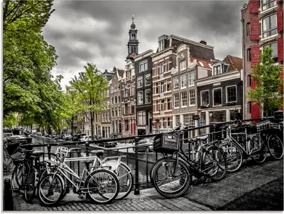 Produktbild von ARTland Glasbild Amsterdam Bloemgracht I Größe: 60x45 cm
