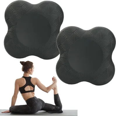 Imagen del producto de Protectores para rodillas para yoga, antideslizantes, de 20 x 20 cm, paquete de 2 unidades, para gimnasia