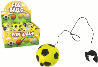 Immagine prodotto di Pallone da calcio su elastico yoyo 6cm giallo